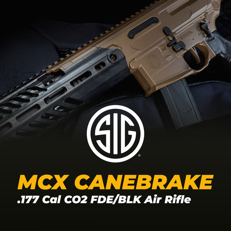 Sig Sauer MCX Canebrake .177 Cal CO2 Powered FDE/BLK Air Rifle (AIR-MCX-CANEBRAKE)