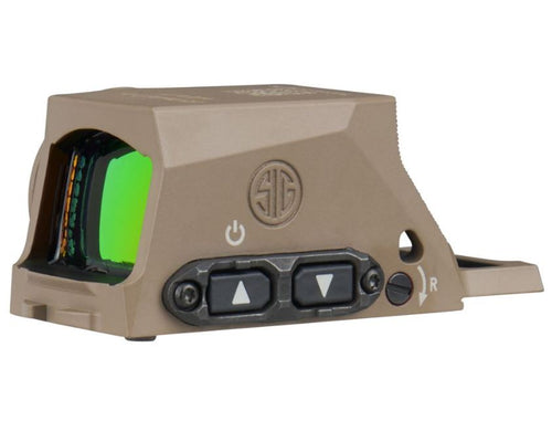 Sig Sauer ROMEO-M17 1x24mm Reflex Red Dot Sight - 15 Brightness Settings, 50,000 Hours Runtime, Magnetic Activation, Coyote (SORM1700)
