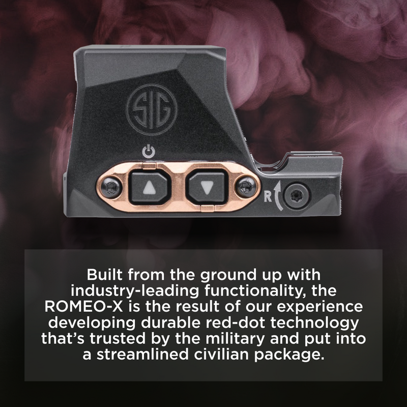Sig Sauer ROMEO-X Reflex Sight Enclosed Compact, Circle Red Dot, ROSE (SORX1408)
