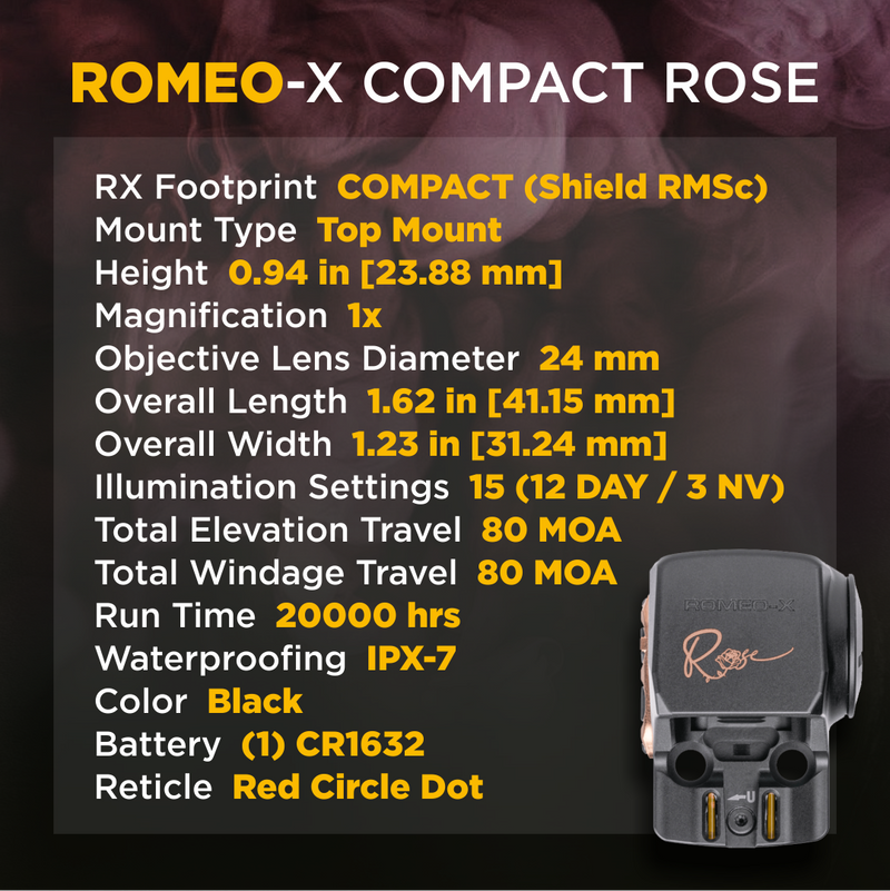 Sig Sauer ROMEO-X Reflex Sight Enclosed Compact, Circle Red Dot, ROSE (SORX1408)