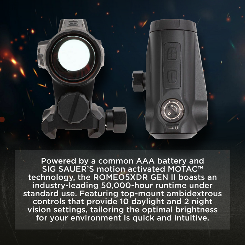Sig Sauer ROMEO5XDR GEN II 1x20MM 2 MOA Red Dot Ballistic Circle Dot Red Dot Sight (SOR5X201)