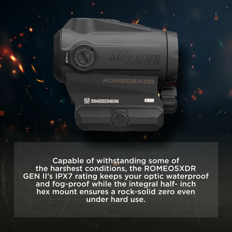 Sig Sauer ROMEO5XDR GEN II 1x20MM 2 MOA Red Dot Ballistic Circle Dot Red Dot Sight (SOR5X201)