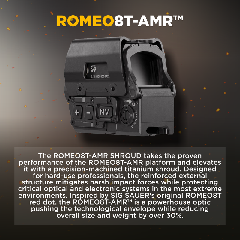 Sig Sauer ROMEO8T-AMR SHROUD 1x40mm Red Dot Sight Black (SOR8T801)