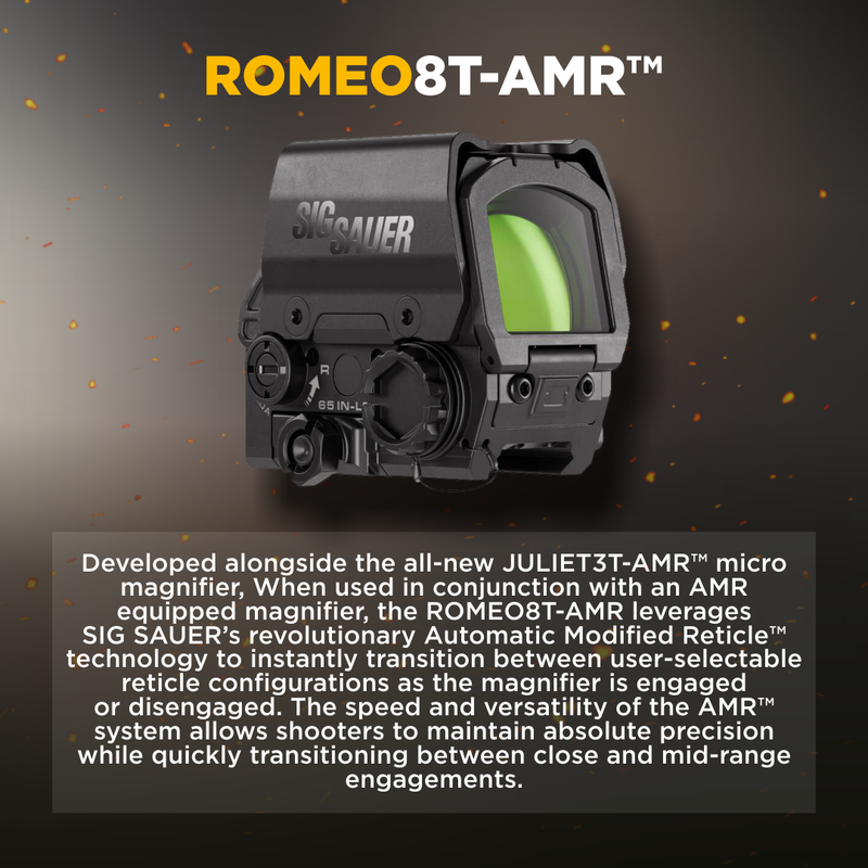 Sig Sauer ROMEO8T-AMR SHROUD 1x40mm Red Dot Sight Black (SOR8T801)