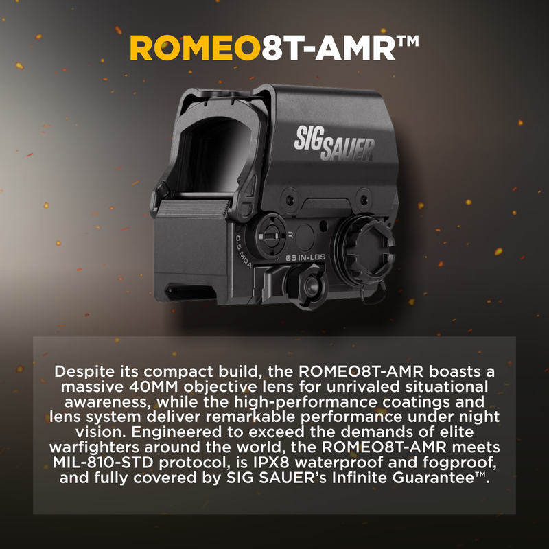 Sig Sauer ROMEO8T-AMR SHROUD 1x40mm Red Dot Sight Black (SOR8T801)