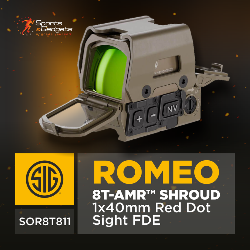 Sig Sauer ROMEO8T-AMR SHROUD 1x40mm Red Dot Sight FDE (SOR8T811)