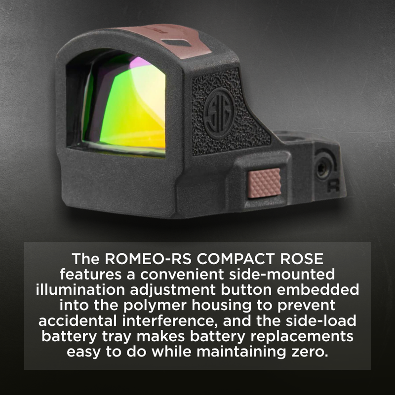 Sig Sauer Romeo-RS Compact Rose 3 MOA 1x Reinforced Steel Red Dot Sight (SOR02138)