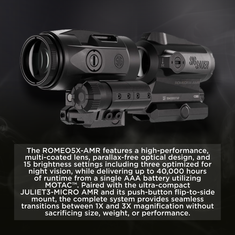 Romeo5X-AMR 1x20mm/Juliet3 Micro-AMR 3x22mm RD Sight+Magnifier Combo Kit (SORJ5XAMR01)