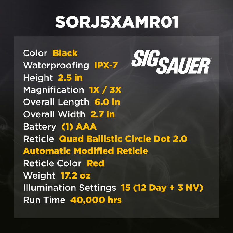 Romeo5X-AMR 1x20mm/Juliet3 Micro-AMR 3x22mm RD Sight+Magnifier Combo Kit (SORJ5XAMR01)