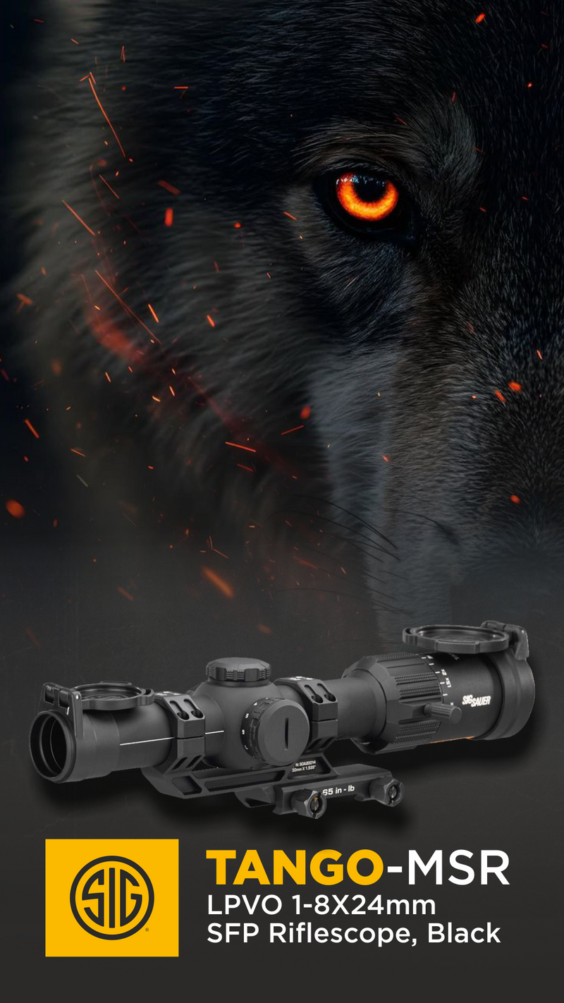 Sig Sauer TANGO-MSR LPVO 1-8X24mm SFP Riflescope, Black (SOTM81000)