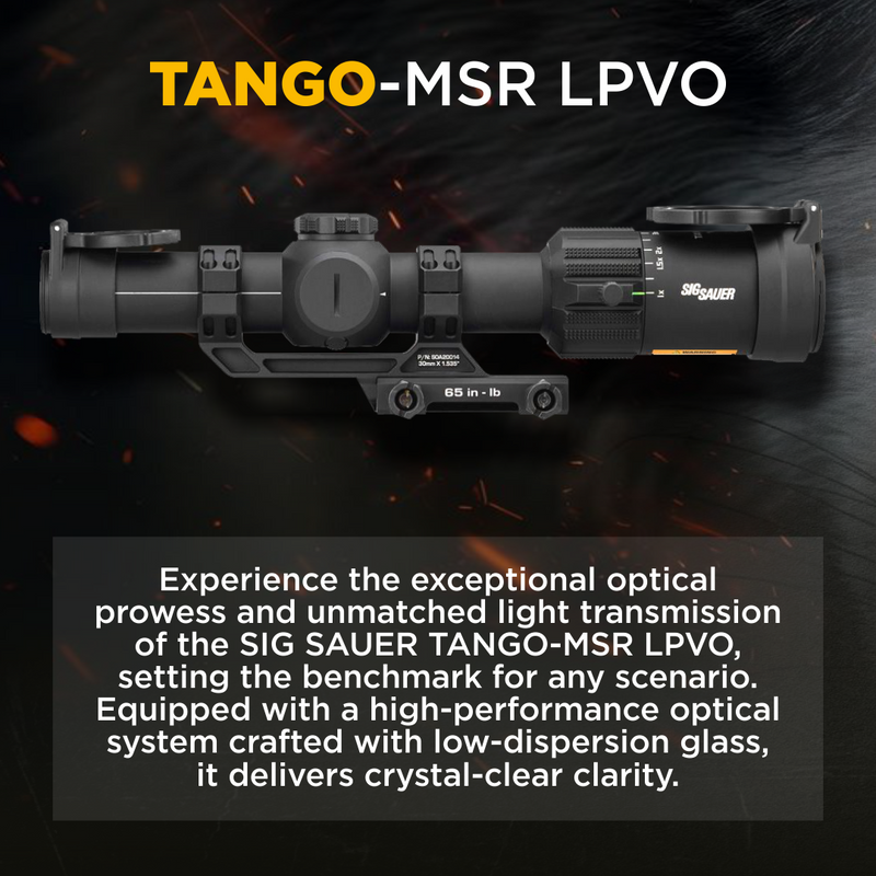 Sig Sauer TANGO-MSR LPVO 1-8X24mm SFP Riflescope, Black (SOTM81000)