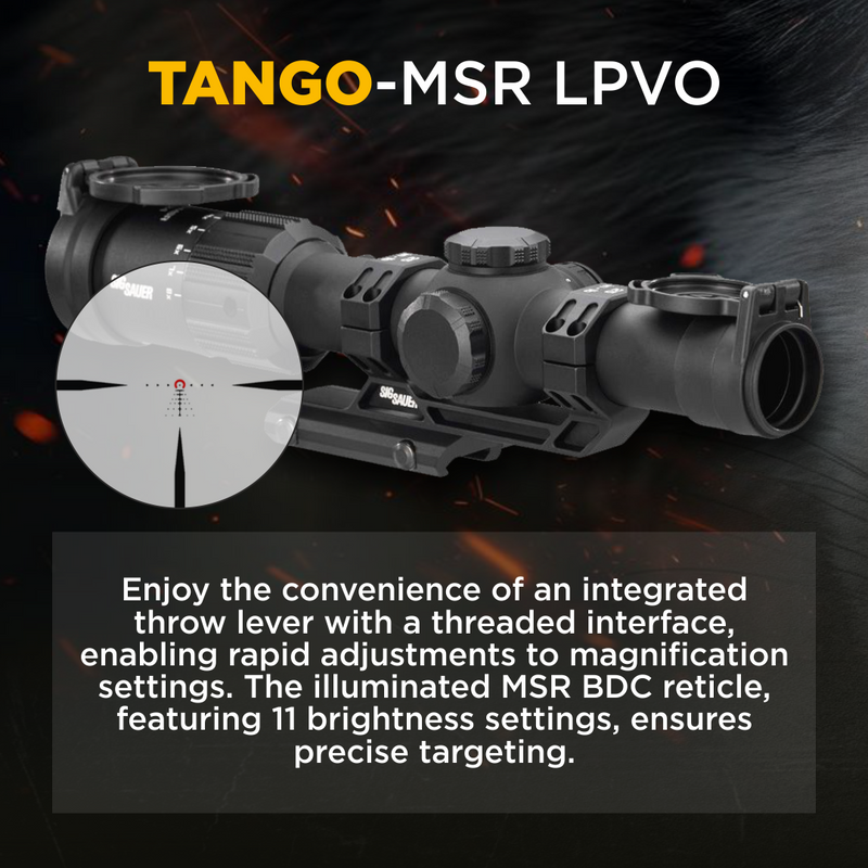 Sig Sauer TANGO-MSR LPVO 1-8X24mm SFP Riflescope, Black (SOTM81000)