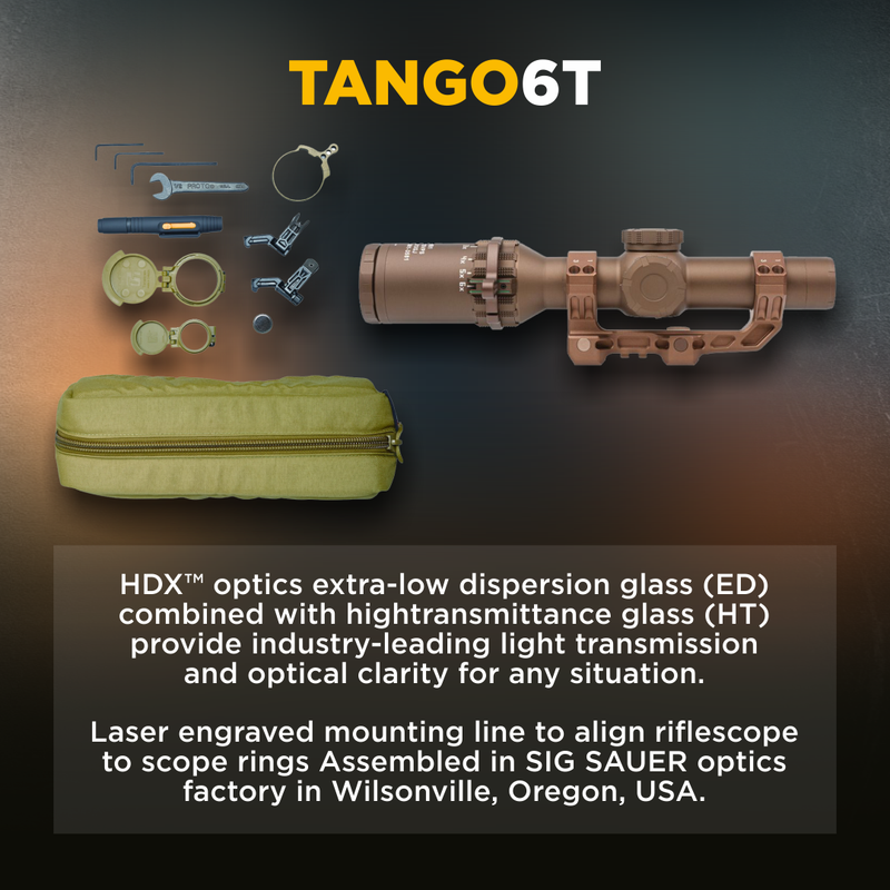 Sig Sauer TANGO6T S-VPS KIT 1-6X24mm (SFP) FDE Riflescope (SOT61SVPS)