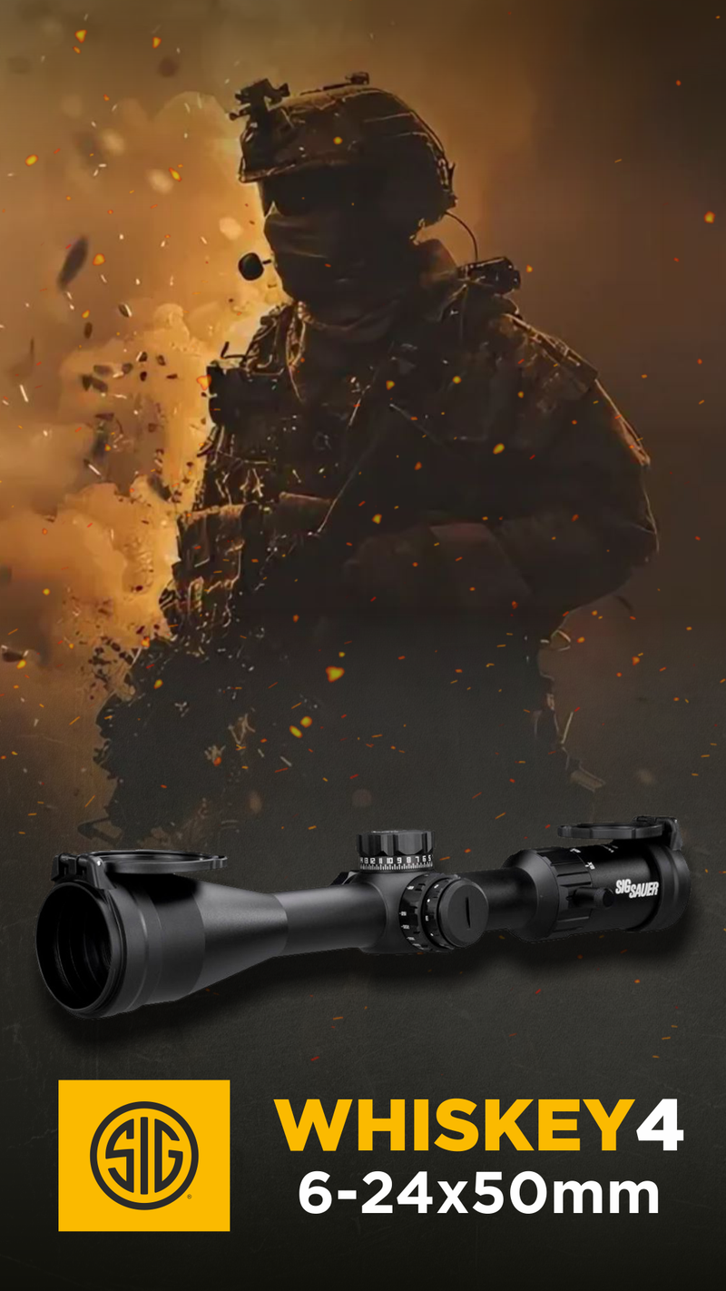 Sig Sauer WHISKEY4 6-24X50mm Non-Illuminated (FFP) MOA Milling Hunter 2.0 Riflescope (SOW46001)