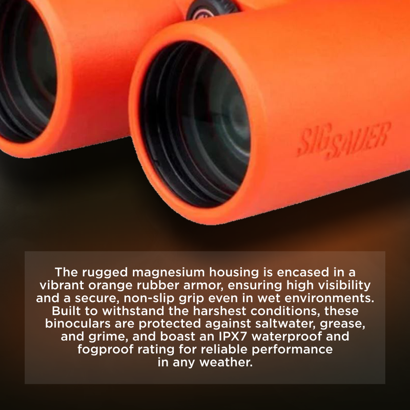 Sig Sauer ZULU4 HD 12x50mm Closed Bridge Orange Binocular (SOZ40002OR)