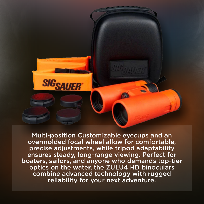 Sig Sauer ZULU4 HD 12x50mm Closed Bridge Orange Binocular (SOZ40002OR)