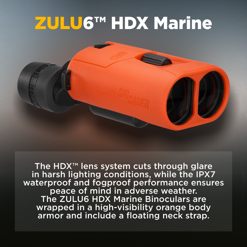 Sig Sauer ZULU6 HDX Marine 16X42mm Orange Binocular (SOZ6WP16M)