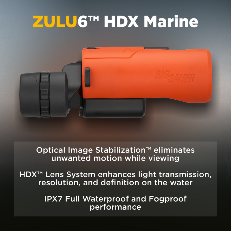 Sig Sauer ZULU6 HDX Marine 16X42mm Orange Binocular (SOZ6WP16M)