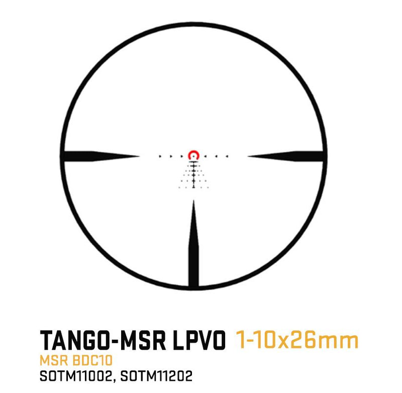 Sig Sauer TANGO MSR LPVO Scope 1-10x26mm FFP Illuminated MSR BDC10 Reticle (SOTM11002)