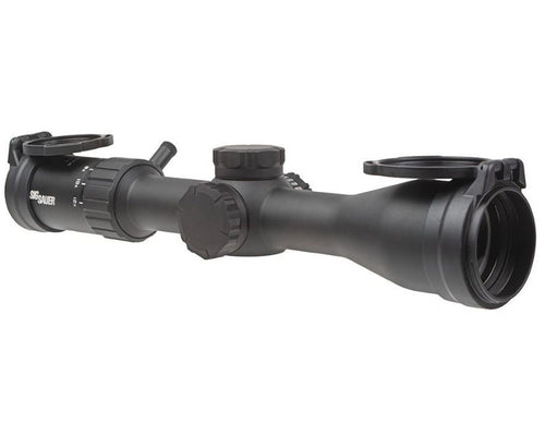 Sig Sauer WHISKEY4 Scope 3-12x44mm 30mm Tube SFP Quadplex Illum Reticle (SOW43004)