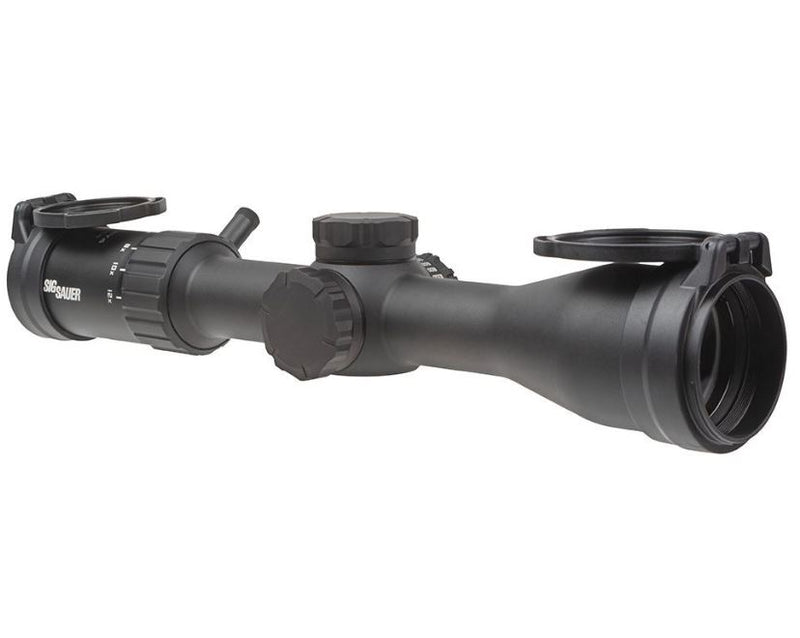 Sig Sauer WHISKEY4 Scope 3-12x44mm 30mm Tube SFP Quadplex Illum Reticle (SOW43004)