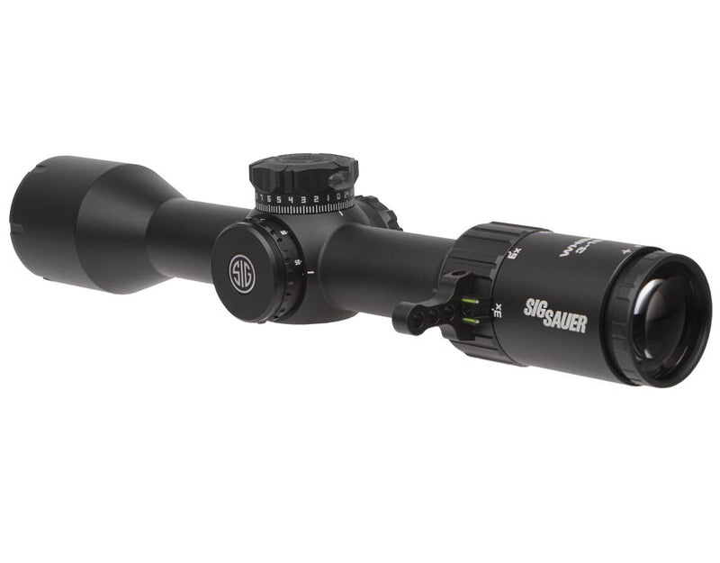 Sig Sauer WHISKEY6 Riflescope 3-18x44mm, 30mm, FFP, MRAD Milling Hunter, Locking 0.1 ADJ, Black (SOW63116)