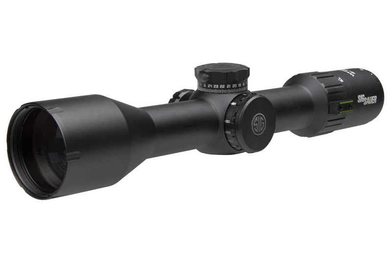 Sig Sauer WHISKEY6 Riflescope 3-18x44mm, 30mm, FFP, MRAD Milling Hunter, Locking 0.1 ADJ, Black (SOW63116)