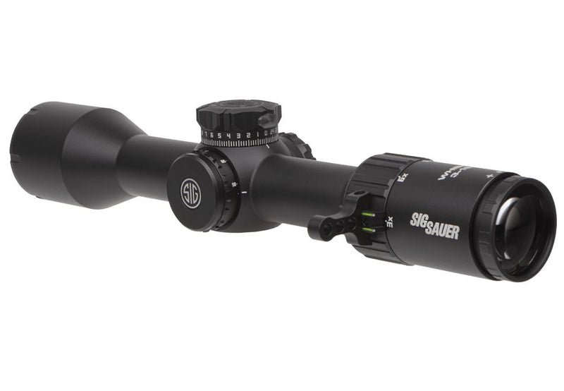 Sig Sauer WHISKEY6 Riflescope 3-18x44mm, 30mm, FFP, MOA Milling Hunter 2.0, Locking 0.25 MOA ADJ, Black (SOW63115)
