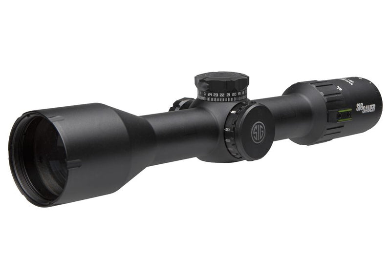 Sig Sauer WHISKEY6 Riflescope 3-18x44mm, 30mm, FFP, MOA Milling Hunter 2.0, Locking 0.25 MOA ADJ, Black (SOW63115)