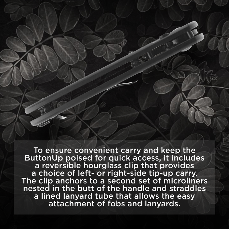 Spyderco ButtonUp Carbon Fiber 3.27" Combination Edge Black Oxide Folding Pocket Knife (C275CFPSBK)