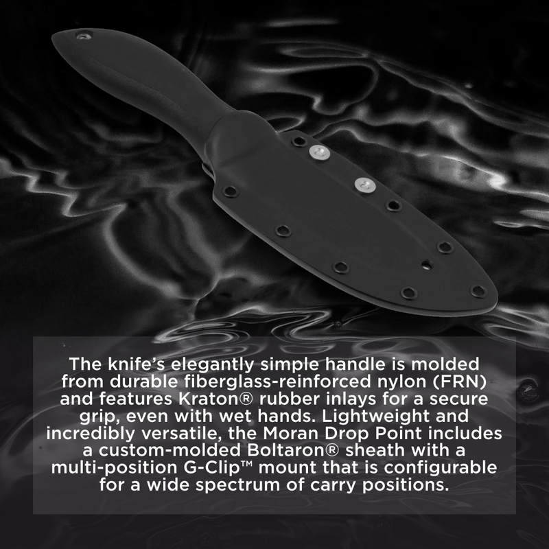 Spyderco Moran Drop Point 3.92" Fixed Blade Plain Edge Pocket Knife (FB02P)