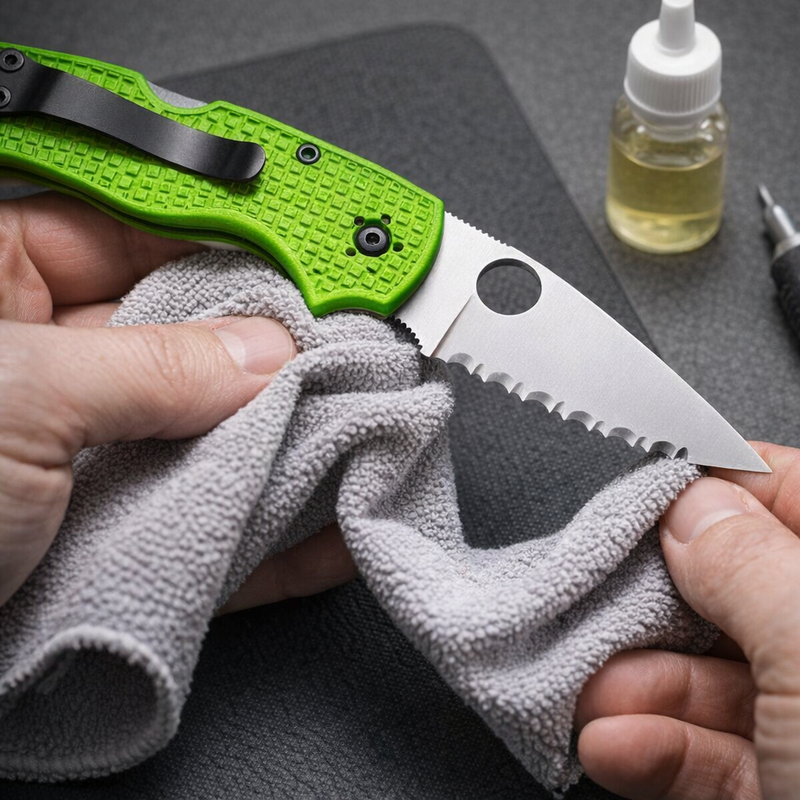 Spyderco Native 5 Lightweight Salt 2.95" LC200N SpyderEdge Folding Pocket Knife (C41SGR5)