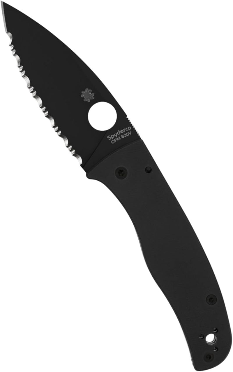 Spyderco Bodacious 3.63" Black CPM S30V SpyderEdge Folding Pocket Knife (C263GSBK)