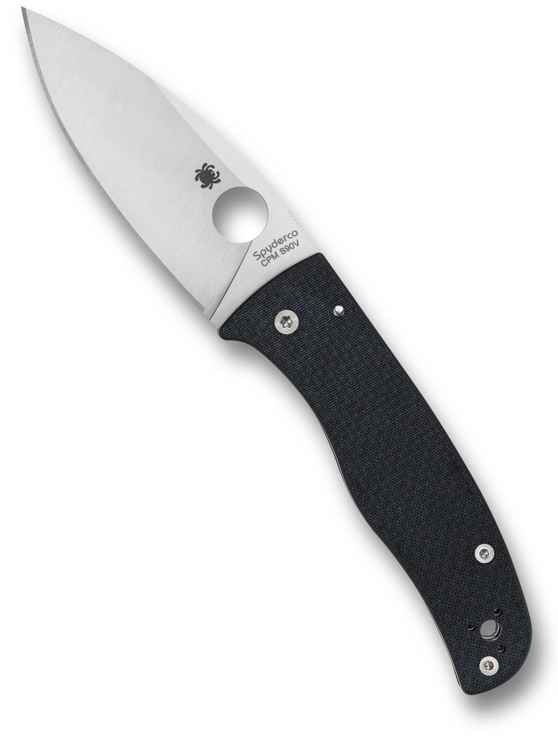 Spyderco Bodacious Carbon Fiber CPM S90V Sprint Run 3.63" Plain Edge Folding Pocket Knife (C263CFP90V)