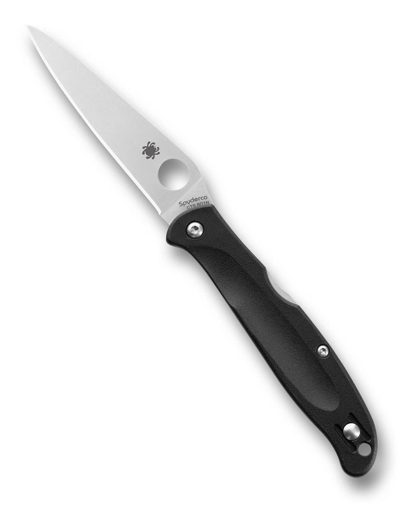 Spyderco Charisma Black Lightweight BD1N 2.98" Plain Edge Folding Pocket Knife (C259PBK)