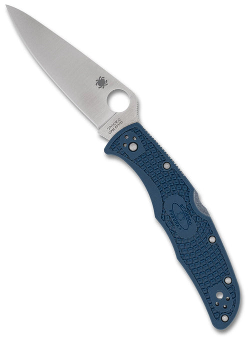 Spyderco Endura 4 CPM SPY27 Plain Edge Cobalt Blue Folding Pocket Knife (C10PCBL)