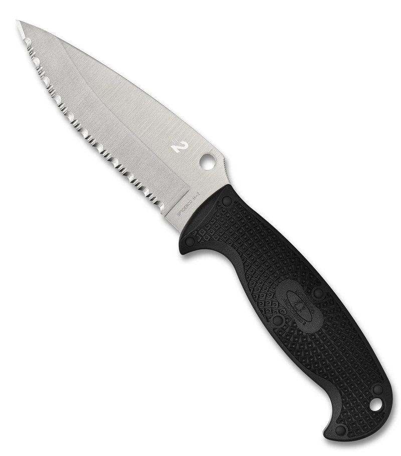 Spyderco Jumpmaster 2 FRN Black SpyderEdge 4.47" Fixed Blade Pocket Knife (FB24SBK2)