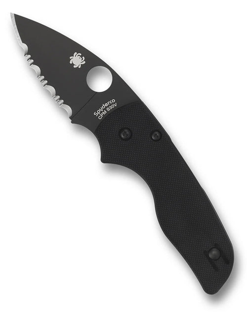 Spyderco Lil' Native G-10 2.42" Black SpyderEdge Folding Pocket Knife (C230GSBBK)