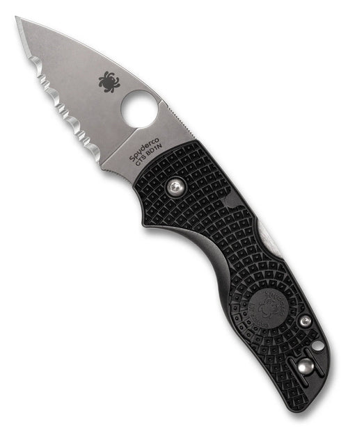 Spyderco Lil' Native Lightweight 2.42" Serrated Edge Folding Pocket Knife (C230SBK)