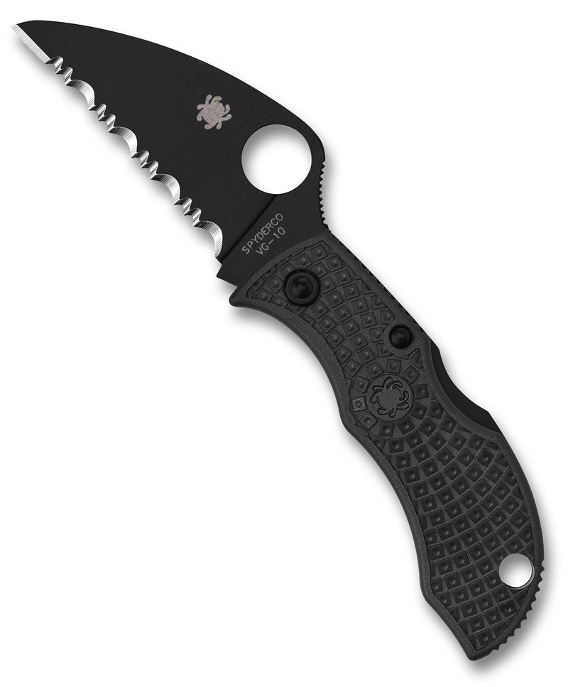 Spyderco Manbug Wharncliffe 1.91" TiCN SpyderEdge Folding Pocket Knife (MBKWSBK)
