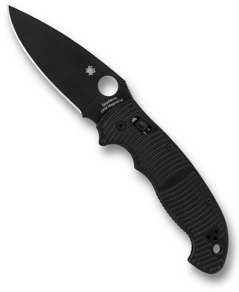 Spyderco Manix 2XL Salt Black G-10 CPM MagnaCut 3.85" Black Blade Folding Pocket Knife (C95GMCBKP2)