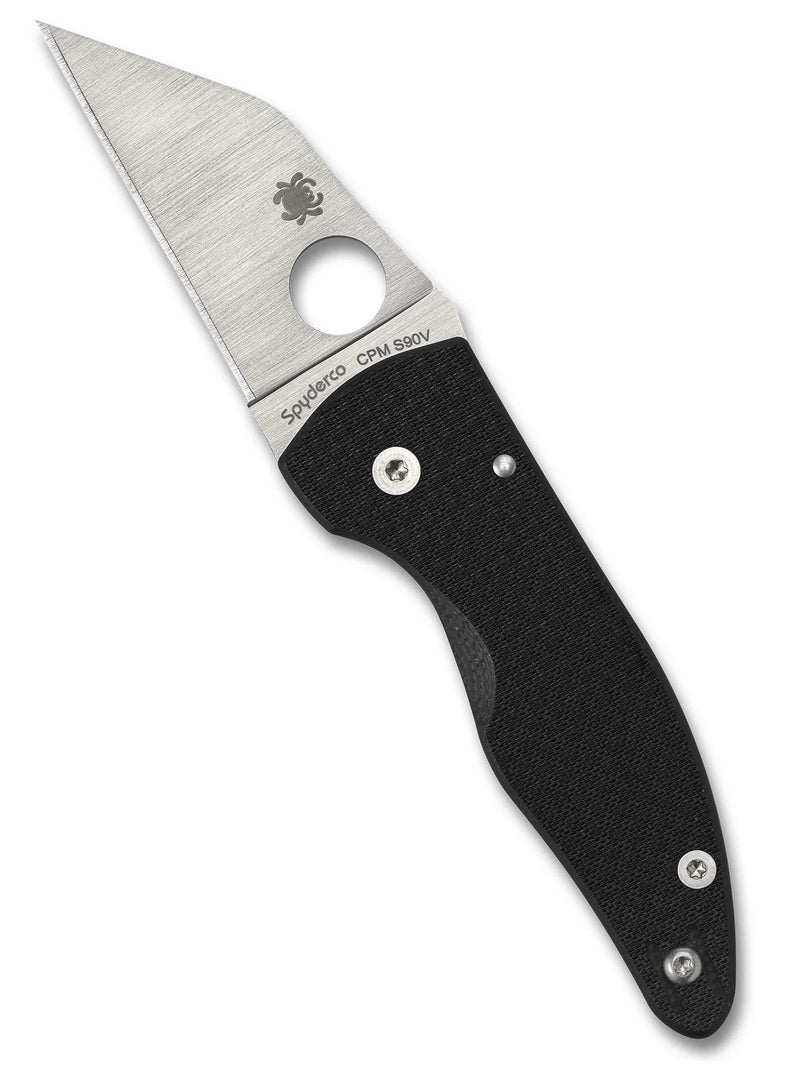 Spyderco MicroJimbo Carbon Fiber CPM S90V Sprint Run 2.45" Plain Edge Folding Pocket Knife (C264CFP)