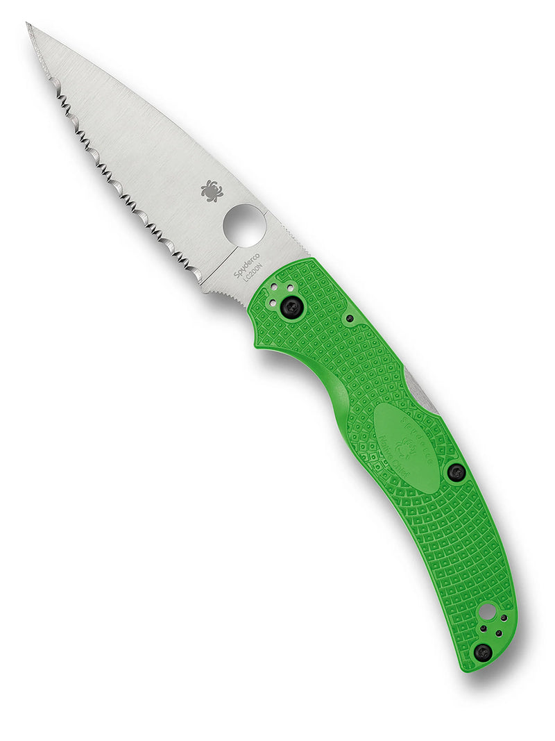Spyderco Native Chief Lightweight Salt LC200N 4.02" SpyderEdge Folding Pocket Knife (C244SGR)