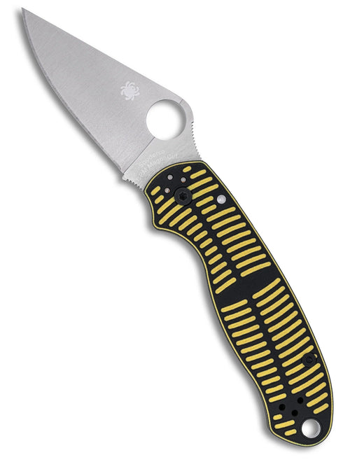 Spyderco Para 3 Salt 2.93" Yellow/Black CPM MagnaCut Plain Edge Folding Pocket Knife (C223GBKYLMCP)