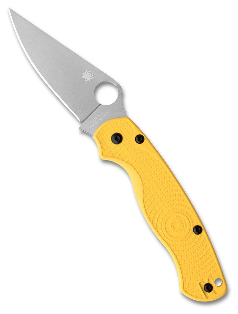 Spyderco Para Military 2 Lightweight Salt CPM MagnaCut 3.47" Plain Edge Folding Pocket Knife (C81PYL2)