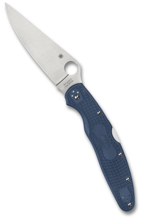 Spyderco Police 4 Lightweight CPM SPY27 4.38" Plain Edge Folding Pocket Knife (C07PCBL4)