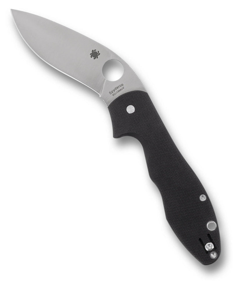 Spyderco Retract 3.4" Black G-10 Plain Edge Folding Pocket Knife (C276GP)