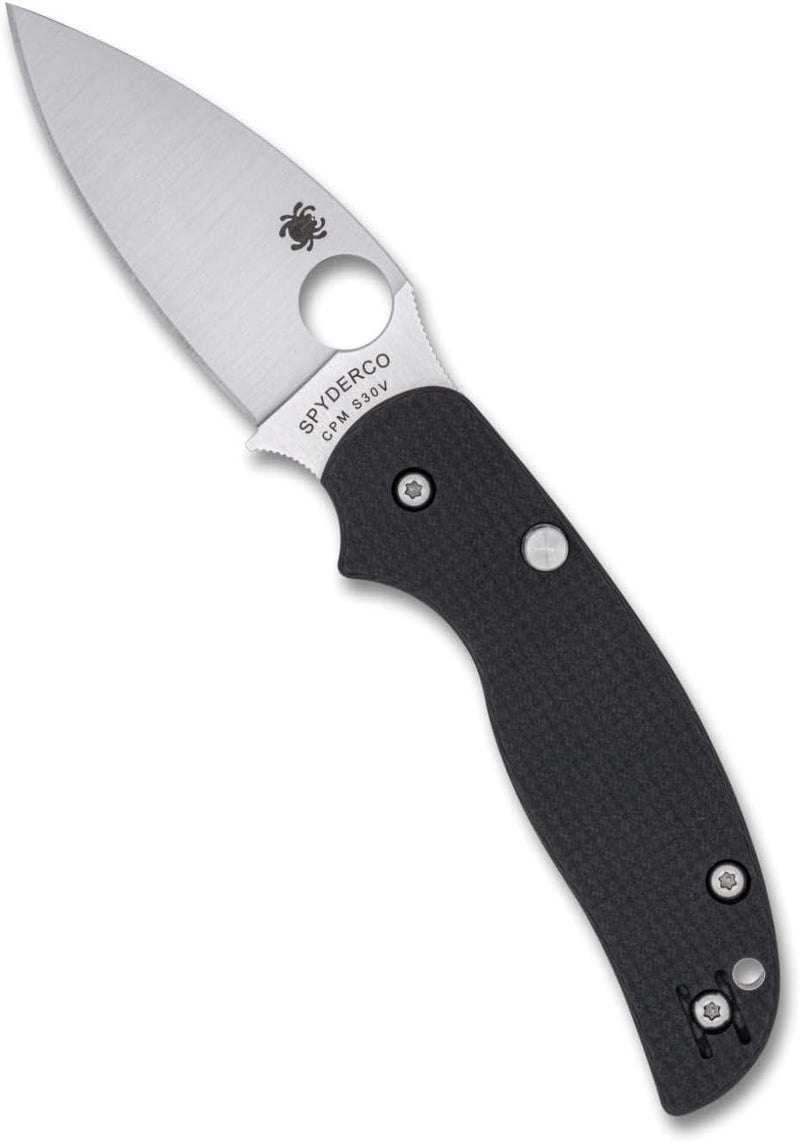 Spyderco Sage 6 Button Compression Lock 3" Plain Edge Folding Pocket Knife (C123CFBCLP)