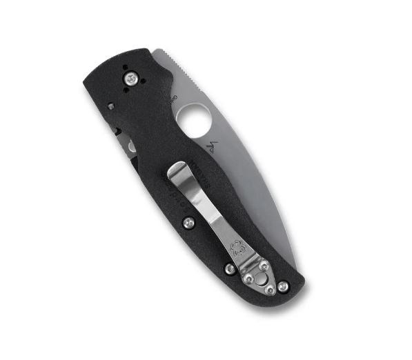 Spyderco Shaman Lightweight Folding Pocket Knife Folding Pocket Knife with 3.5" CTS BD1N Steel Blade and FRN Handle (C229SBK)