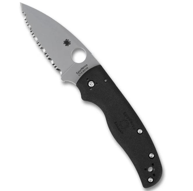 Spyderco Shaman Lightweight Folding Pocket Knife Folding Pocket Knife with 3.5" CTS BD1N Steel Blade and FRN Handle (C229SBK)